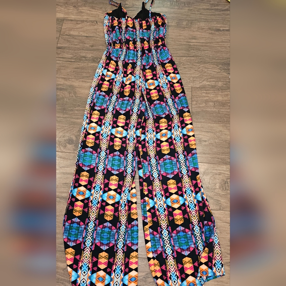 Women's Alt B Aztec Print Jumpsuit Romper Medium